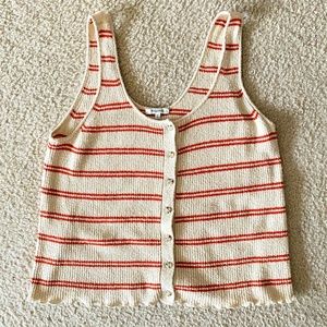 MADEWELL Striped Knit Tank Top, XL